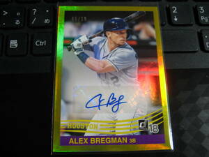 【Alex Bregman】2018 Donruss 1984 Retro Signatures Gold Autograph/10枚限定 Astros 