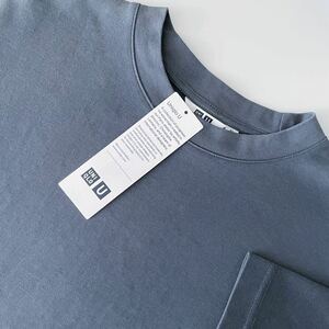 used XS ユニクロ ユー UNIQLO U エアリズム コットン オーバーサイズ Tシャツ 5分袖 メンズ 07 グレー 灰色 オンライン限定 廃盤 