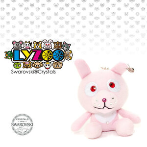 [ free shipping ] Swarovski official recognition soft toy LYZOO rabbit Swaro deco soft toy charm [ stock disposal SALE]