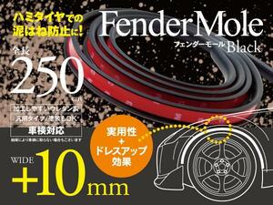 【即決】フェンダーアーチモール10mm2.5m ブラック/ハミタイ対策
