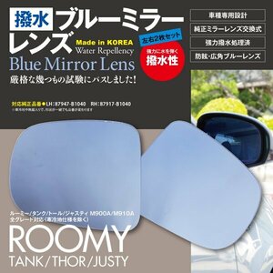 【即決】ルーミー/タンク/トール/ジャスティ M900A/M910A 強力撥水 ブルーミラーレンズ 交換式