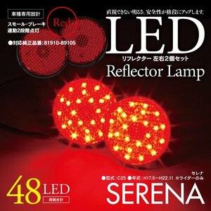 LEDリフレクター セレナ C25 ※ライダーのみ対応 左右合計48発 レッド