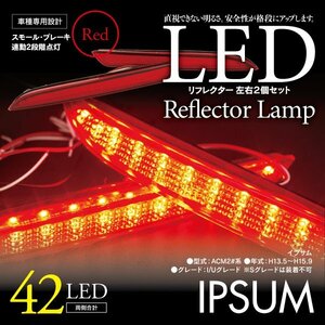 LEDリフレクター イプサム ACM2#系 細いタイプ 左右合計42発　レッド