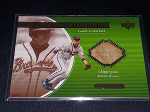 2001 UD Ovation A Peace of History Chipper Jones Game-used Bat ブレーブス　チッパー・ジョーンズ　バットカード