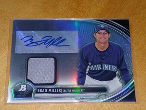 2013 Bowman Platinum Brad Miller Game-used Memorabilia Auto マリナーズ　ブラッド・ミラー　ジャージーオート