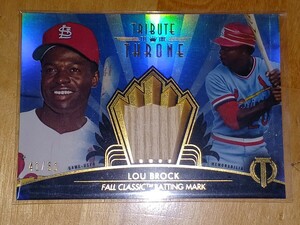 2014 Topps Tribute Tribute to the Throne Lou Brock Game-used Memorabilia 50枚限定　バットカード　ルー・ブロック カージナルス