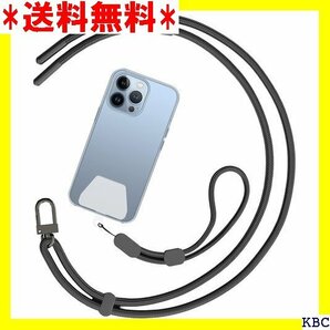 COCASES スマホストラップ スマホ ショルダー ナイロン製 軽量 落下/紛失防止 全機種対応 ブラック 188