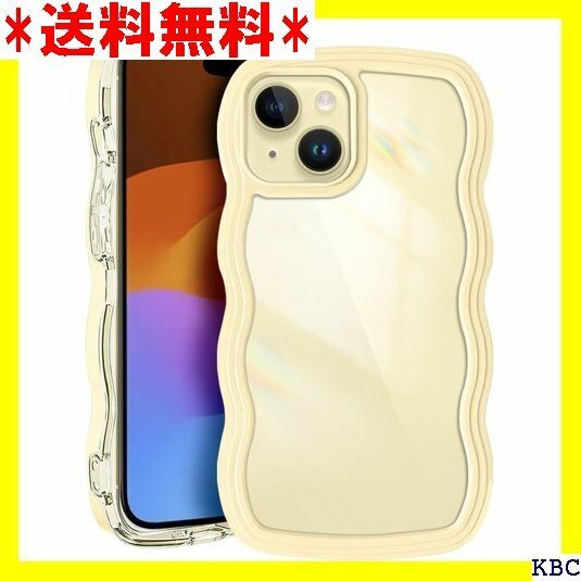 iPhone 15 ケース クリア iPhone15 ストラップホール付き 滑り止め 軽量 黄 ソフト きいろ 68