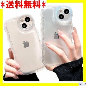 saymis クリア ウェーブ おしゃれ 韓国 iPh 手にフィット 透明 可愛い シンプル iPhone15 140