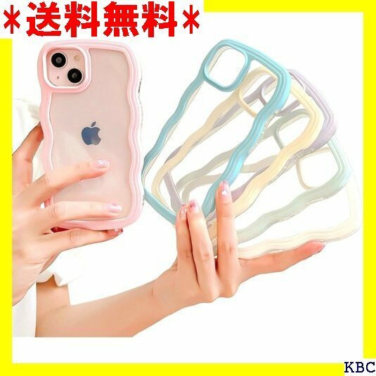 saymi ウェーブ デザイン 韓国 iPhone15 うね なみなみ 手にフィット iPhone15 ホワイト 143