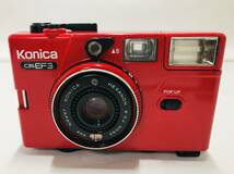 ■Konica コニカ ■C35EF3 コンパクトカメラ / フィルムカメラ ■赤 RED ■３５㎜ F2.8 HEXANON_画像1