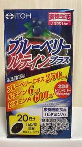 井藤漢方製薬 ブルーベリールテインプラス 約20日分