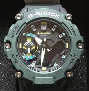 [未使用] カシオ CASIO G-SHOCK GA-2200MFR-3AJF ミリタリーグリーン 迷彩カラーリング 国内正規品