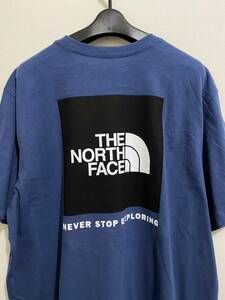 即決 送料無料 新品 ノースフェイス BOXロゴ Tシャツ US XL シャディーブルー THE NORTH FACE 