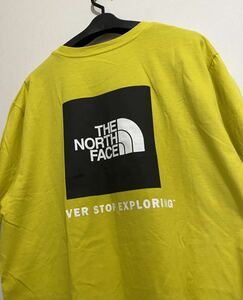 即決 送料無料 新品 ノースフェイス BOXロゴ Tシャツ US XL アシッドイエロー THE NORTH FACE TEE