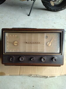  vacuum tube radio 2 band? ultra rare! National National Showa Retro Vintage antique collection Junk interior that time thing 