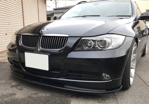 ★Stage21/セレブリップ★[新品/黒塗装済み]BMW 3シリーズ E90/E91 前期用エアロフロントリップスポイラー ［C/BMWE9A-BL］