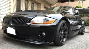 ★Stage21/セレブリップ★[特価/未使用/黒塗装済み/ビス付属]BMW E85 Z4 前期用FRP製エアロフロントリップスポイラー ［C/BMWZ4A-BL］