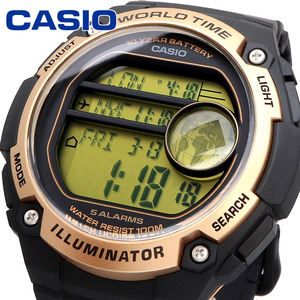 CASIO カシオ 腕時計 メンズ チープカシオ チプカシ 海外モデル ワールドタイム デジタル AE-3000W-9AV