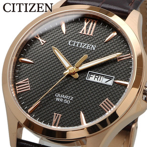 シチズン 腕時計 Citizen BF2023-01H クォーツ Standard Analog Brown Leather メンズ Dress Watch