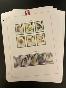 イギリス切手　1998年記念切手　リーフ4枚に収納(完揃い)　未使用　＃740