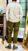 希少サイズ w34新品未使用 廃盤 ディッキーズ Dickies 8分丈クロップドパンツ 131M40WD04 オリーブ_画像2