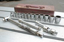 ★【1F1208-5】 KTC レンチセット SOCKET WRENCH SET ソケットサイズ27 24 22 21 19 17 14 13 12 11 8 / mm _画像1