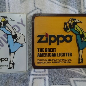 Zippo  木製 看板 希少 ウインディ【ナンバープレート裏に目立つ傷有り】の画像1