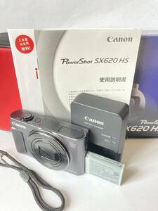 超美品 キャノン Canon PowerShot SX620HS コンパクトデジタルカメラ 箱付、ケース付、説明書付