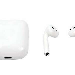 超美品 Apple アップル Air Pods エアポッズ 純正 AirPods with Charging Case 第2世代 MV7N2JA 美品 ワイヤレスヘッドフォン ケース付の画像2