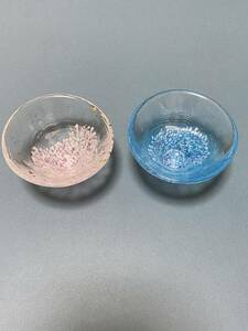 【未使用】東洋佐々木ガラス　「晴桜・淡桜」日本酒グラスセット