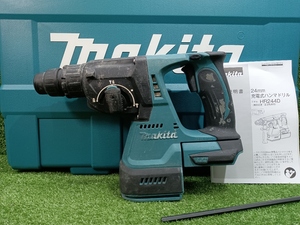 中古 makita マキタ 18V 24mm 充電式ハンマドリル HR244DZKB 黒 本体+ケース