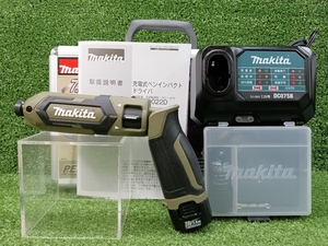 未使用 makita マキタ 7.2V 充電式 ペン型インパクトドライバ オリーブ TD022DSHXO