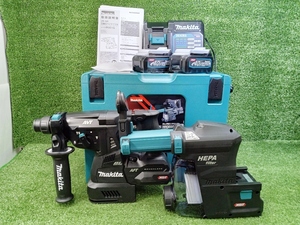 未使用 makita マキタ 28mm 40V 充電式ハンマドリル バッテリー×2個 充電器 セット HR001GDXVB