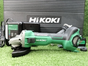 中古 美品 HiKOKI ハイコーキ 日立工機 36V 100mm ディスクグラインダー マルチボルト 充電器×1 バッテリー×1 付 G3610DA(XP)