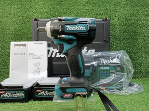 未使用 makita マキタ 40Vmax 充電式 インパクトレンチ 2.5Ah バッテリ2本 充電器 ケース付 TW004GRDX ②