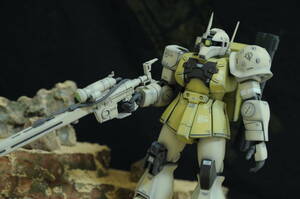 Art hand Auction Unicornio UC Gundam Gunpla Producto terminado pintado Modificado HG Zaku I Tipo de francotirador Yonmu Kirks Máquina 1/144 Zaku Sniper, personaje, Gundam, Producto terminado