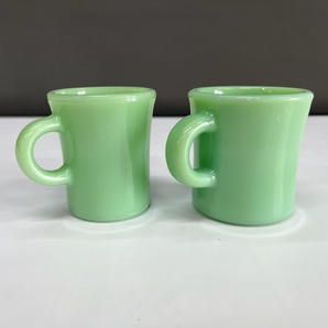 ファイヤーキング ジェダイ C ハンドル チョコレートマグ エキストラヘビーマグ セット Fire King JADE ITE C Handle Heavy Mug Cupの画像3