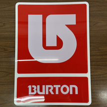 1円 中古品 (店頭展示品) BURTON バートン ポップ 看板 スノーボード レッド 大文字ロゴ_画像1