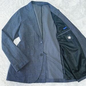  unused class!! Descente washer bru tailored jacket soccer cloth L large size navy dark blue gentleman business jacket bread 