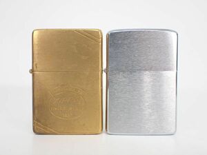 ZIPPO ジッポ オイルライター 2点まとめ ゴールド シルバー 喫煙具 喫煙グッツ 箱付き