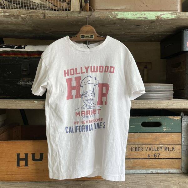Hollywood Ranch Market ハリウッドランチマーケット Tシャツ HRM ハリラン 古着 アメカジ 半袖 カットソー 夏服 プリント アート コック