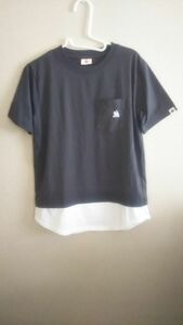 CHOOP アウトドア半袖Tシャツ M グレー 重ね着風 レイヤー