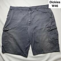 Dickies ディッキーズ w46 ショートパンツ ハーフパンツ 半ズボン カーゴパンツ 灰色 グレー ねずみ色 古着 オーバーサイズ メンズ 極太_画像1
