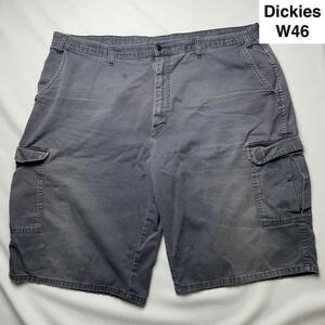 Dickies ディッキーズ w46 ショートパンツ ハーフパンツ 半ズボン カーゴパンツ 灰色 グレー ねずみ色 古着 オーバーサイズ メンズ 極太