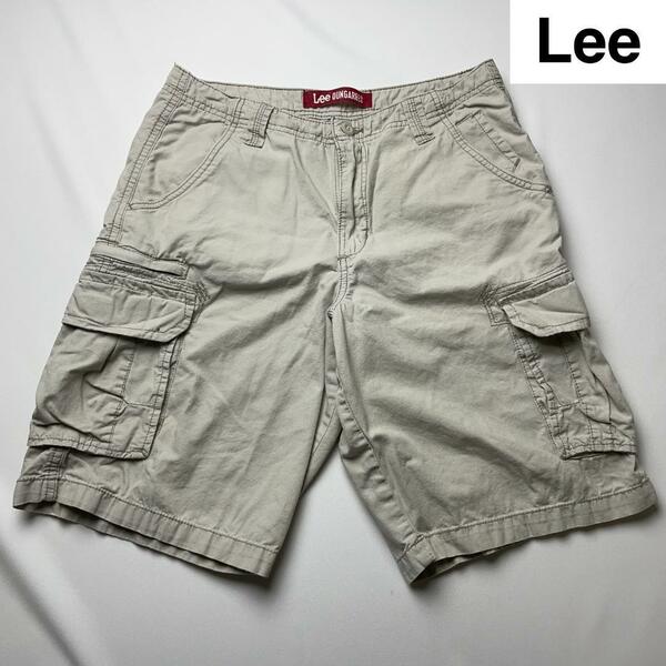 Lee リー ハーフパンツ カーゴパンツ ショートパンツ オフホワイト 白 古着 w30 メンズ 半ズボン ワークパンツ
