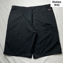 Dickies ディッキーズ ディッキース w42 ハーフパンツ ショートパンツ 半ズボン ワークパンツ 黒 ブラック メンズ 極太 古着 ビッグサイズ_画像1