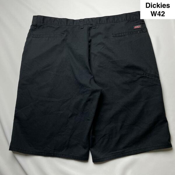 Dickies ディッキーズ ディッキース w42 ハーフパンツ ショートパンツ 半ズボン ワークパンツ 黒 ブラック メンズ 極太 古着 ビッグサイズ 