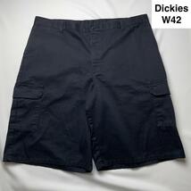 Dickies ディッキーズw42 ショートパンツ ハーフパンツ 半ズボン カーゴパンツ 黒 ブラック メンズ 極太 古着 ディッキース オーバーサイズ_画像1