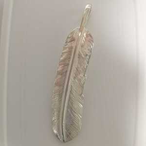  gross weight approximately 10.52g ultimate beautiful goods SV950 all silver extra-large feather left / right to coil 